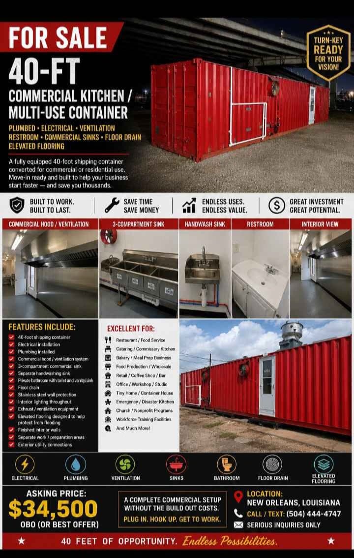 40' Commercial Kitchen Facility
