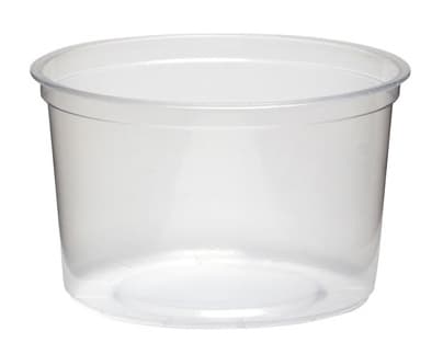 16 oz Microwavable Clear Round Deli Container