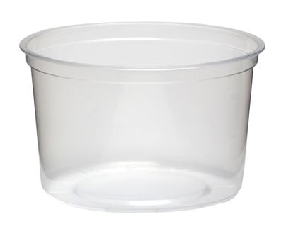 16 oz Microwavable Clear Round Deli Container - Image 1