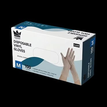 Vinyl Gloves 10/100 Box - Image 1